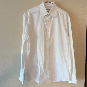 Brunello Cucinelli Men's Dress Shirt Basic Fit Size L White